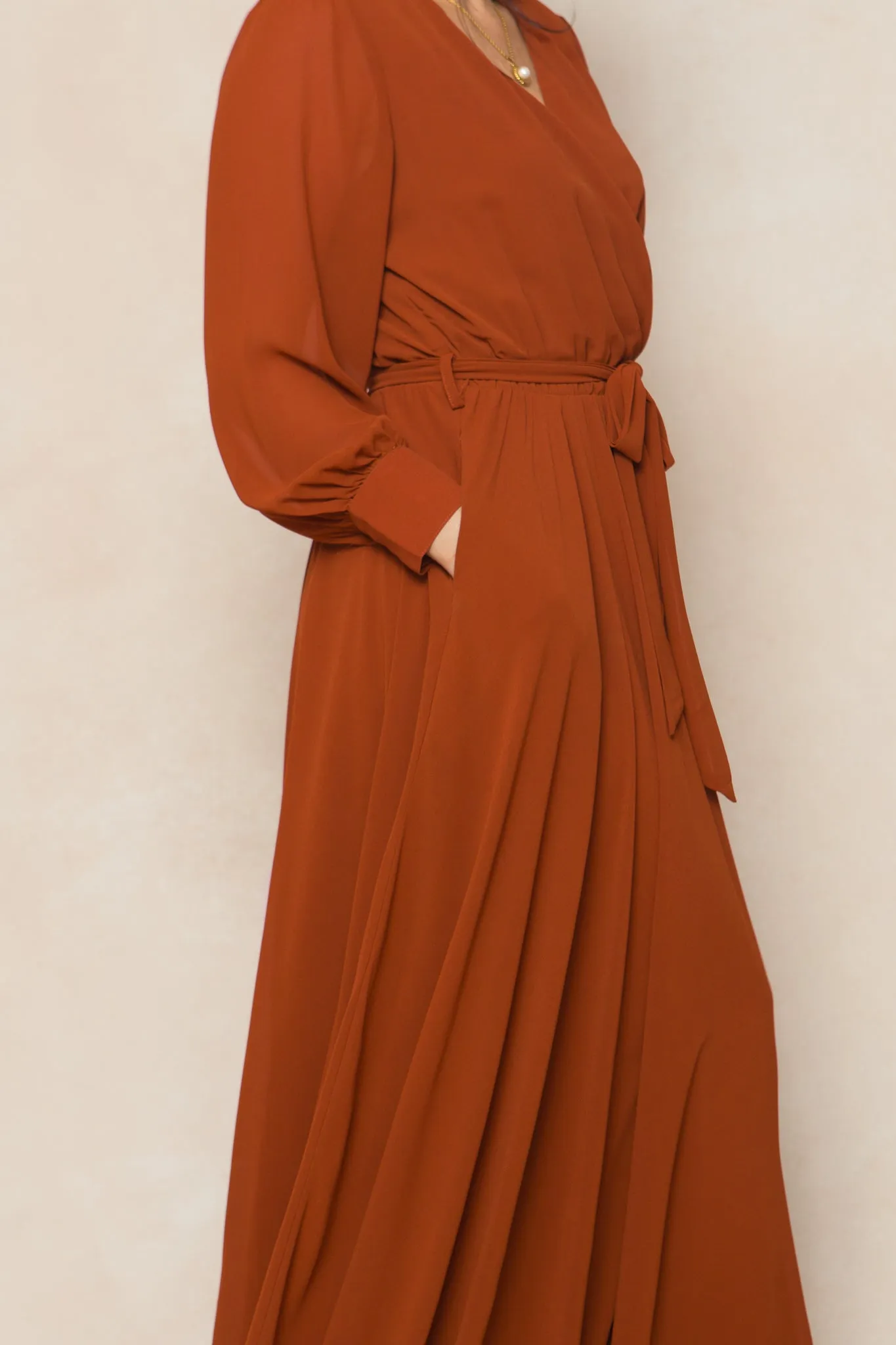 Andie Dress in Amber Chiffon