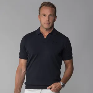 Arrow McLaren Maranello Cotton & Silk Buttonless Polo Black
