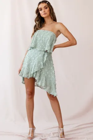 Bel Air Embellished Bandeau Dress Sage