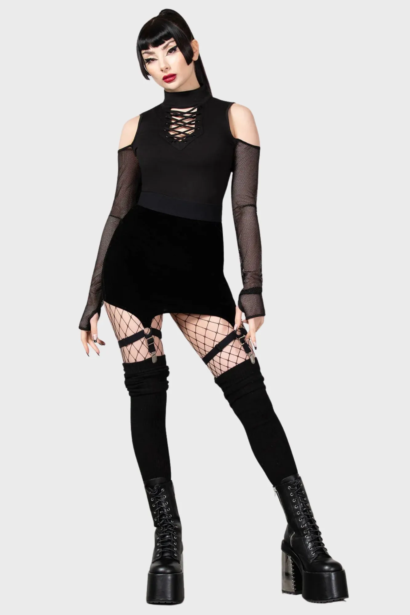 Cassandra Velvet Mini Skirt [B]