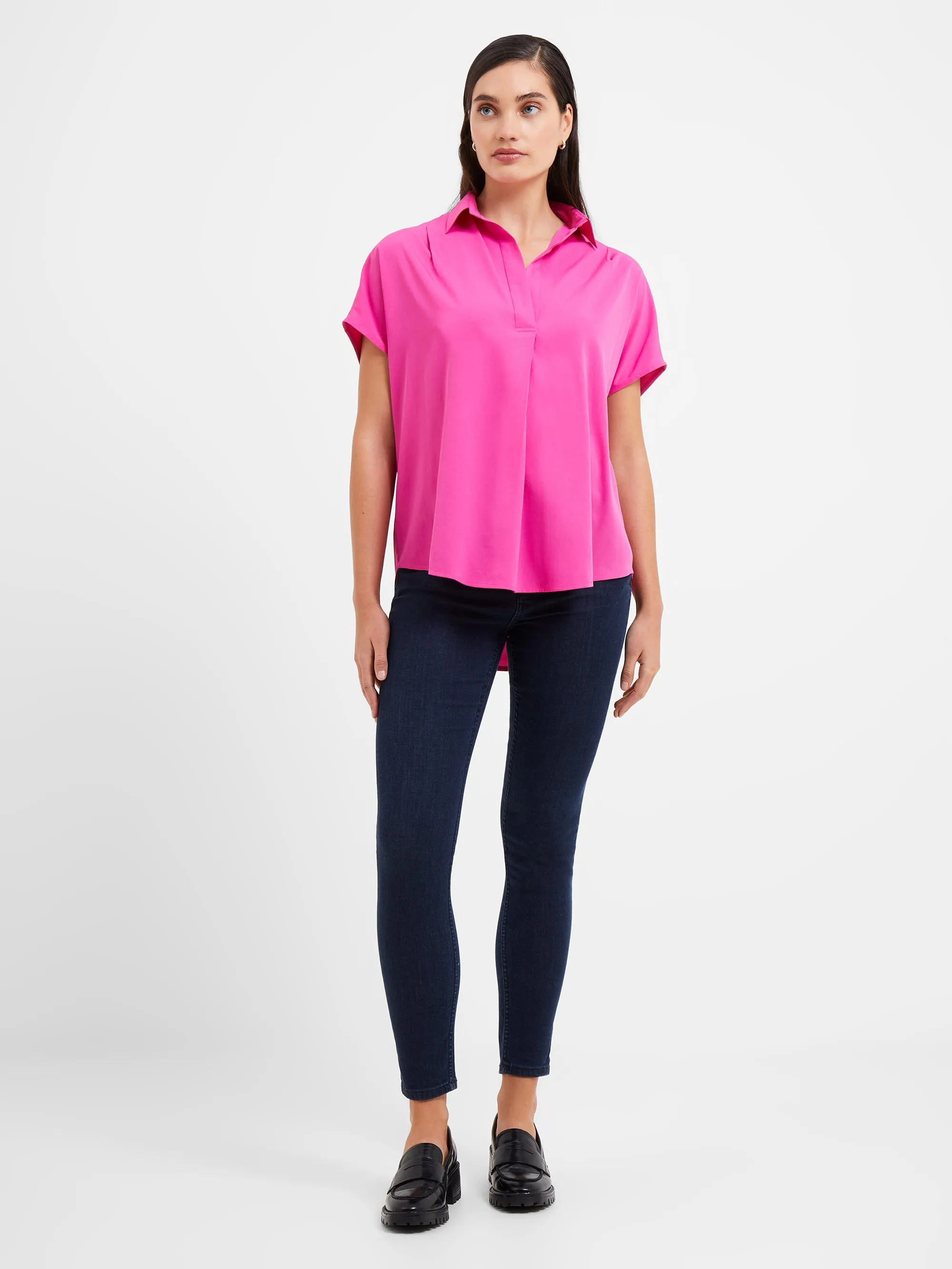 Cele Recycled Crepe Light Popover Shirt