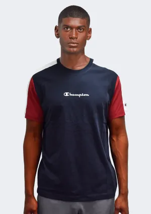 Champion Mens EU Mod Block Tee Red Navy