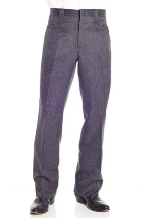 Circle S Mens Charcoal Polyester Western Unhemmed Ranch Dress Pant 35