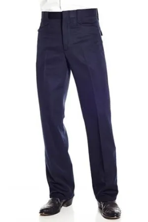 Circle S Mens Navy Polyester Solid Dress Ranch Pant Western 34