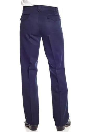 Circle S Mens Navy Polyester Solid Dress Ranch Pant Western 34