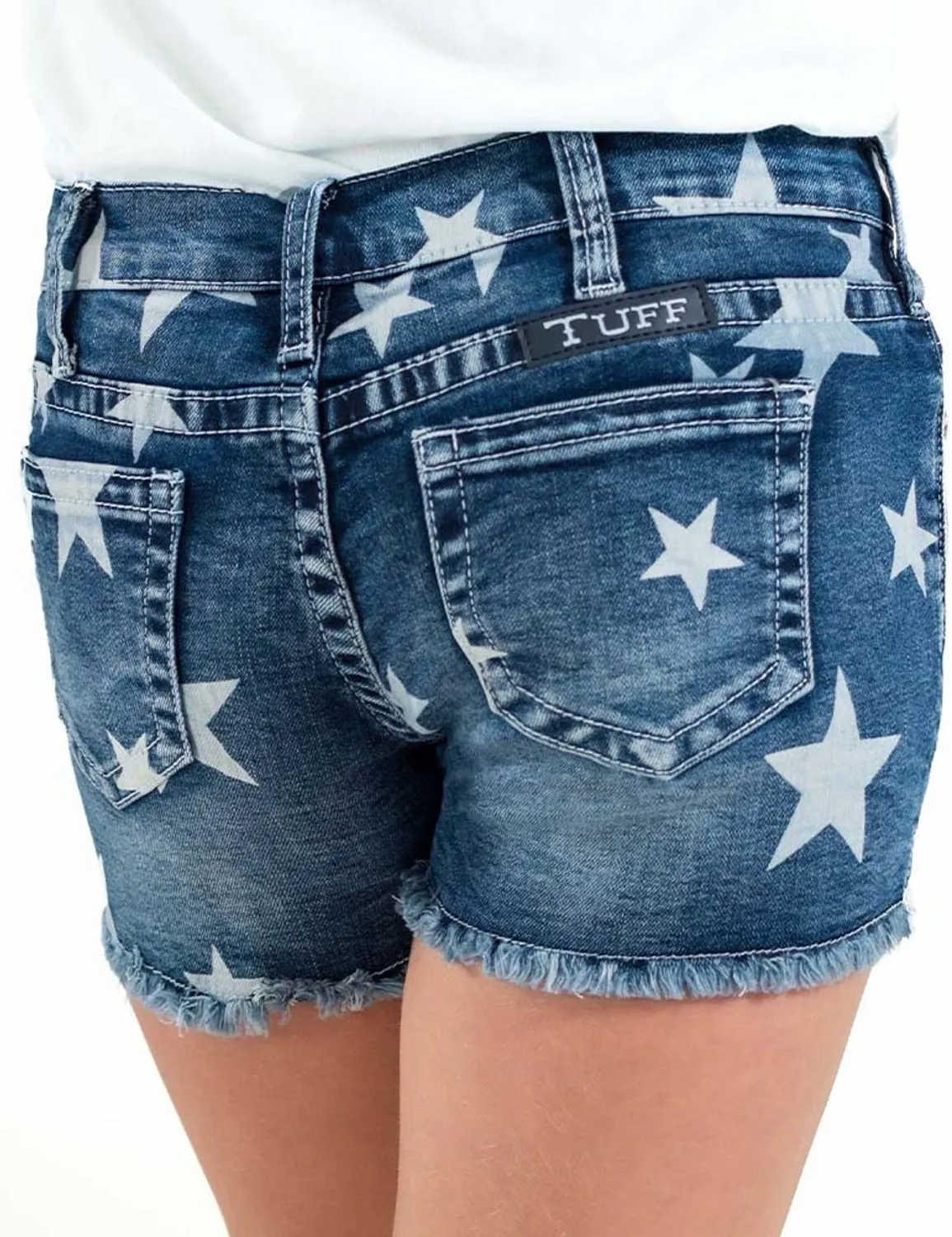 Cowgirl Tuff Kids Girls Hollywood Light Wash Cotton Blend Casual Shorts