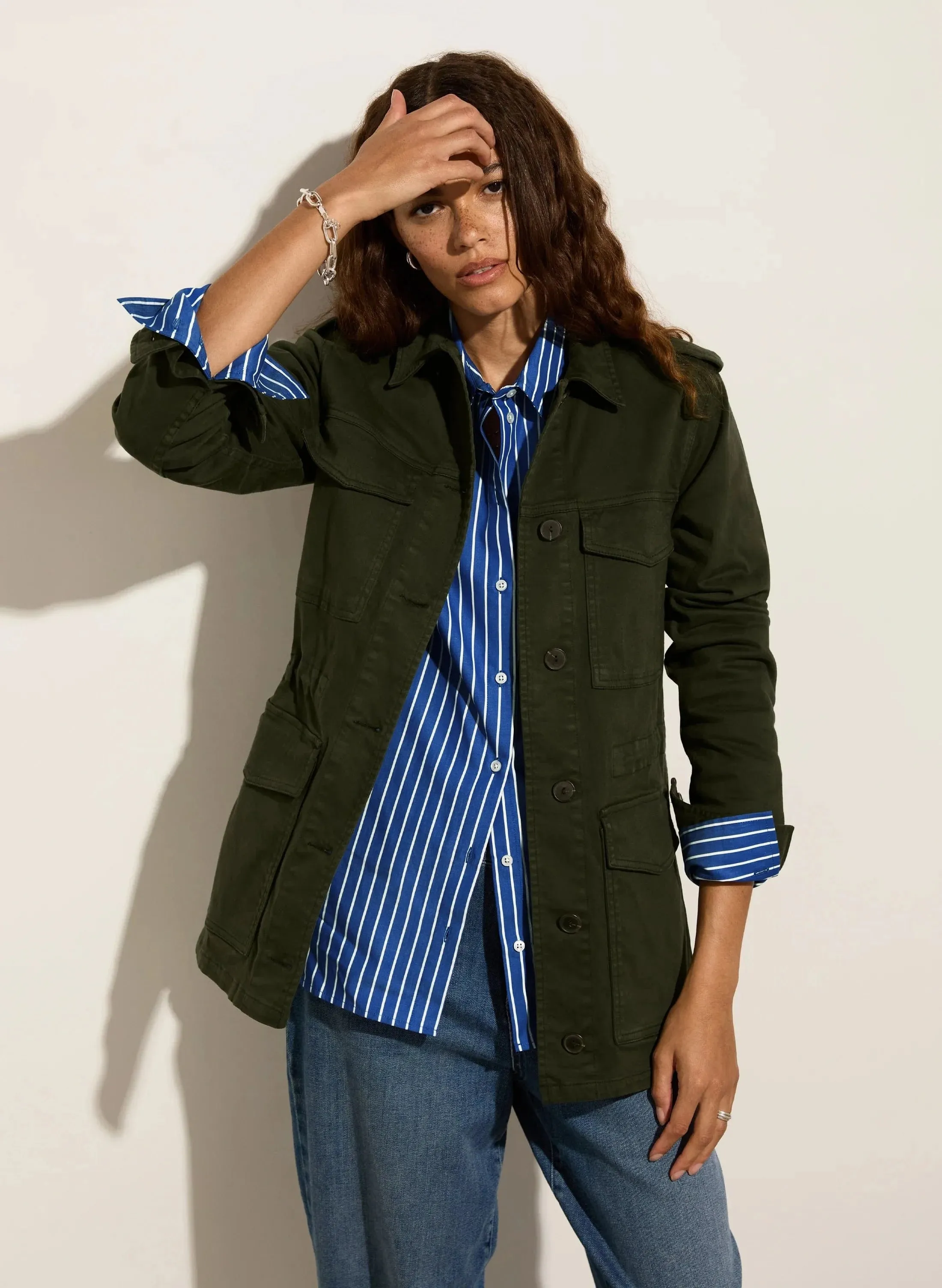 Drake Organic Cotton Utility Jacket | Deep Khaki