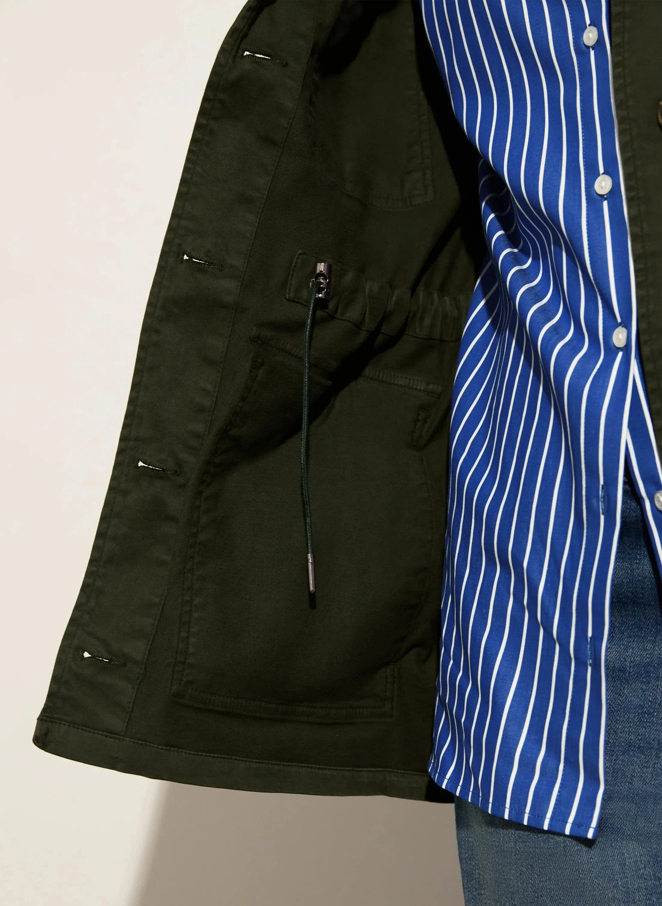 Drake Organic Cotton Utility Jacket | Deep Khaki