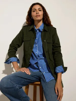 Drake Organic Cotton Utility Jacket | Deep Khaki