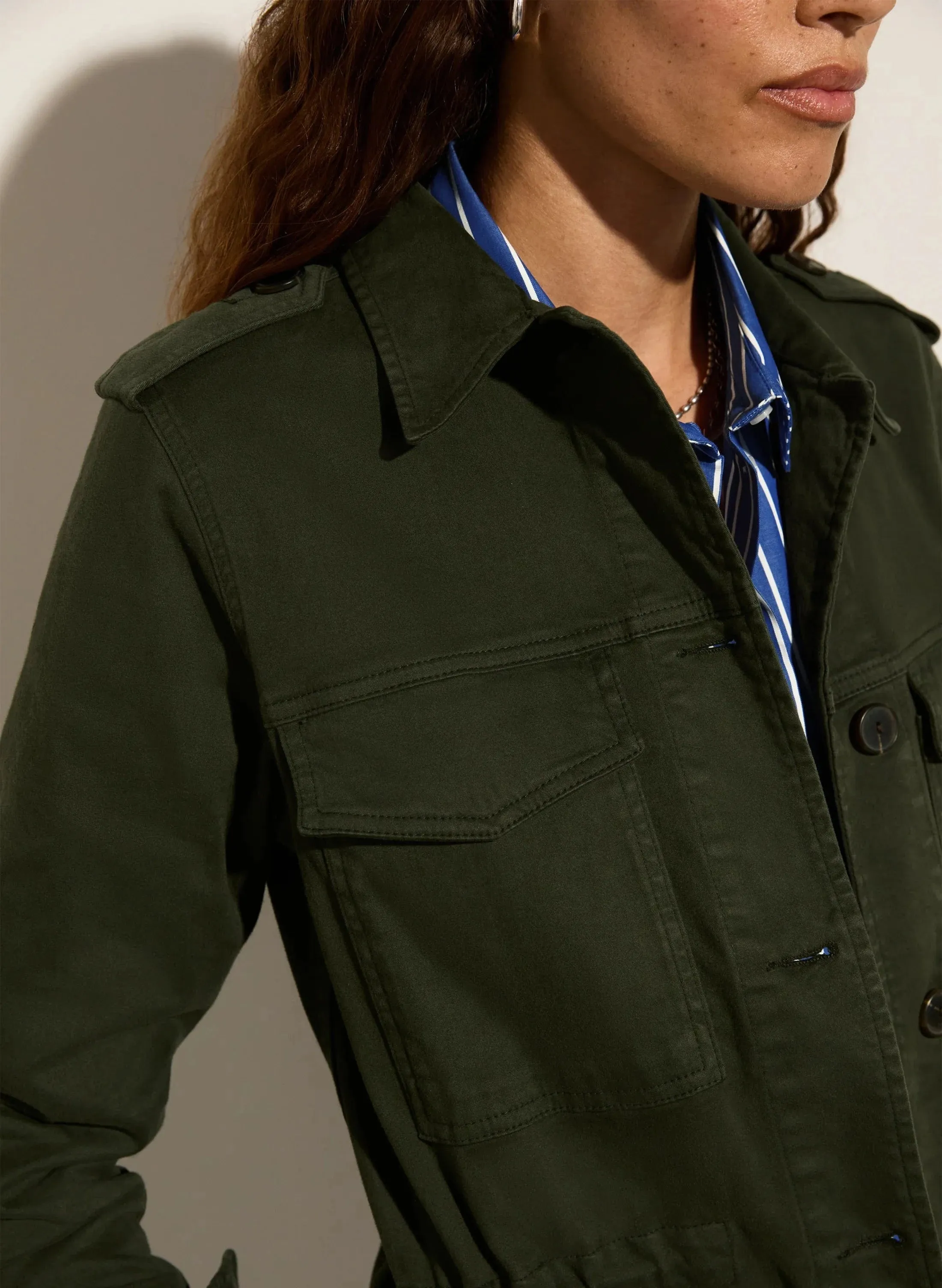 Drake Organic Cotton Utility Jacket | Deep Khaki