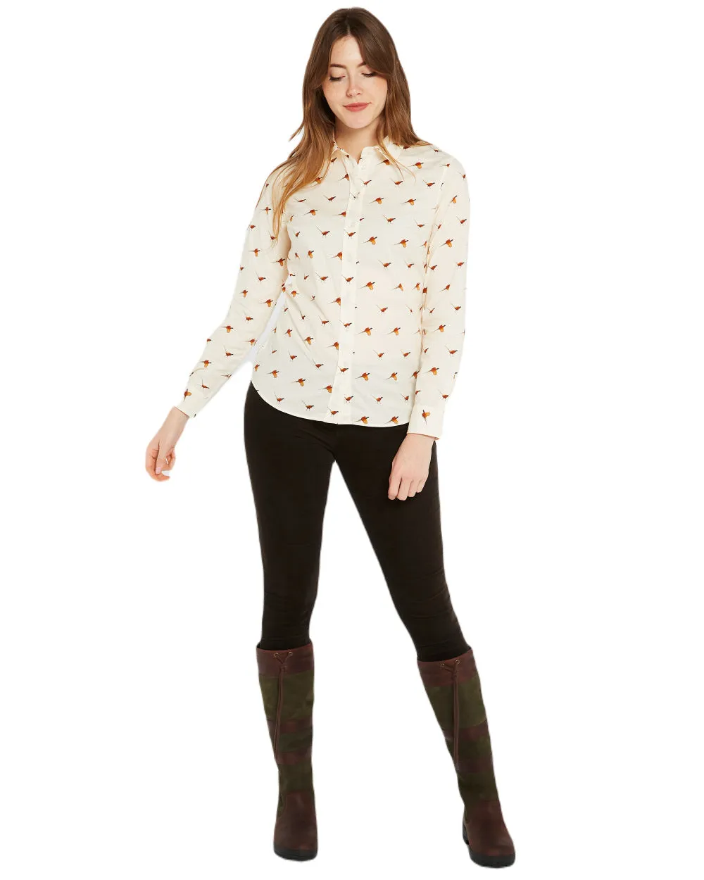 Dubarry Womens Calamint Pheasant Print Shirt