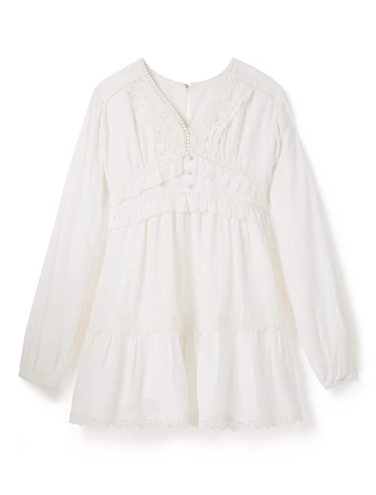 Everly Teen Lace Trim Dress