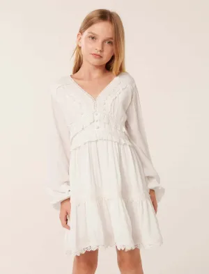 Everly Teen Lace Trim Dress