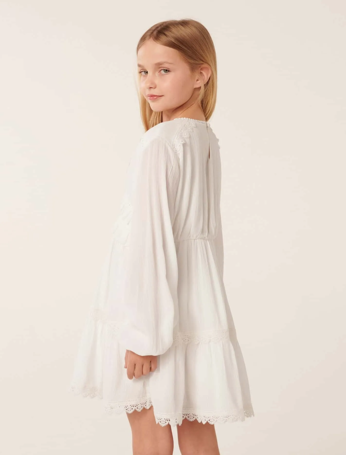 Everly Teen Lace Trim Dress