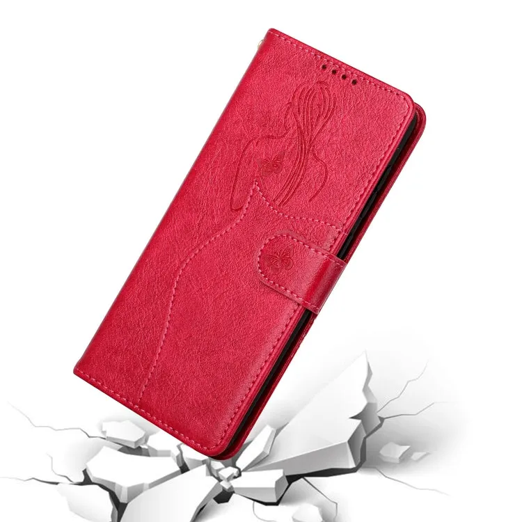 For iPhone 11 Beauty Girl Embossing Pattern Horizontal Flip Leather Case with Holder  Card