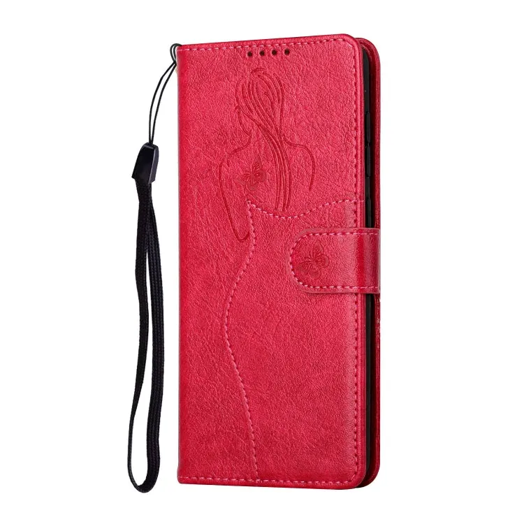 For iPhone 11 Beauty Girl Embossing Pattern Horizontal Flip Leather Case with Holder  Card