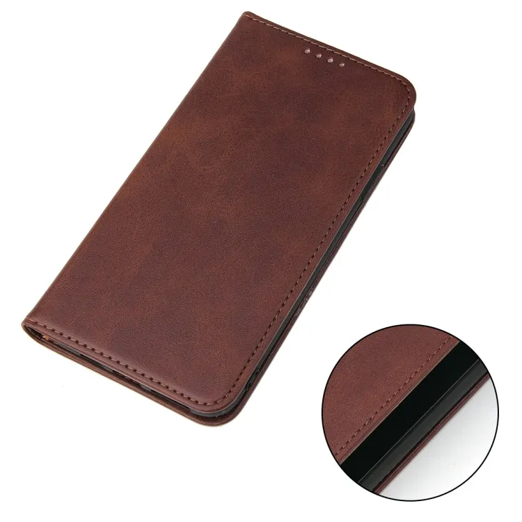 For iPhone 11 Calf Texture Magnetic Horizontal Flip Leather Case with Holder  Card Slots