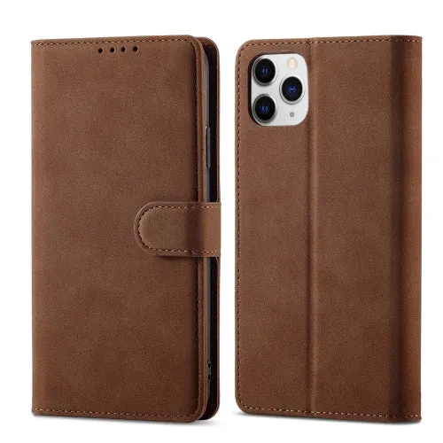 For iPhone 11 Frosted Anti-theft Brush Horizontal Flip Leather Case with Holder  Card Slots