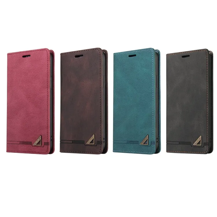 For iPhone 11 Skin Feel Anti-theft Brush Horizontal Flip Leather Case with Holder  Card Slots
