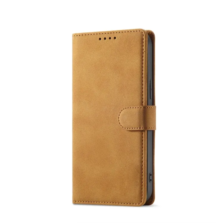 For iPhone 12 Frosted Anti-theft Brush Horizontal Flip Leather Case with Holder  Card Slots