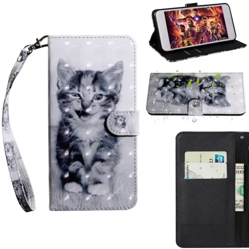 For Samaung Galaxy S22 5G 3D Painted Pattern Horizontal Flip Leather Phone Case with Holder