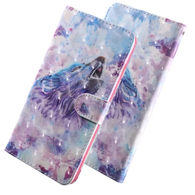 For Samaung Galaxy S22 5G 3D Painted Pattern Horizontal Flip Leather Phone Case with Holder