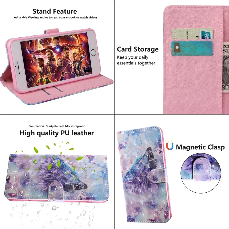 For Samaung Galaxy S22 5G 3D Painted Pattern Horizontal Flip Leather Phone Case with Holder