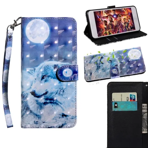 For Samaung Galaxy S22 5G 3D Painted Pattern Horizontal Flip Leather Phone Case with Holder