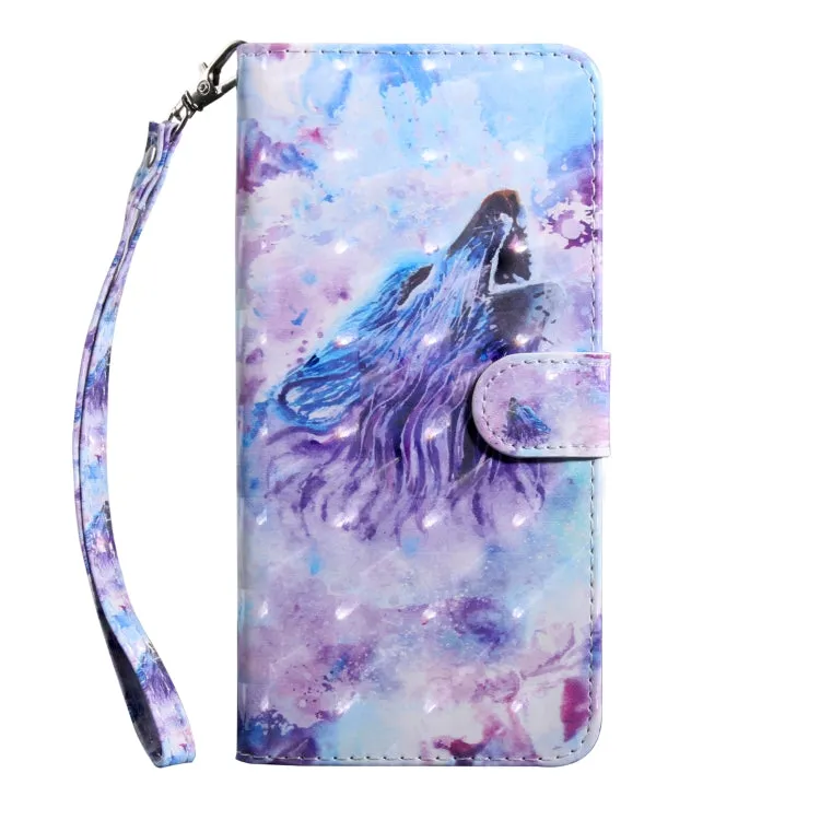 For Samaung Galaxy S22 5G 3D Painted Pattern Horizontal Flip Leather Phone Case with Holder