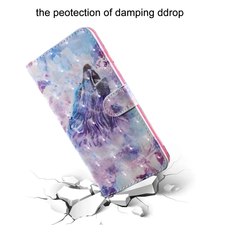 For Samaung Galaxy S22 5G 3D Painted Pattern Horizontal Flip Leather Phone Case with Holder