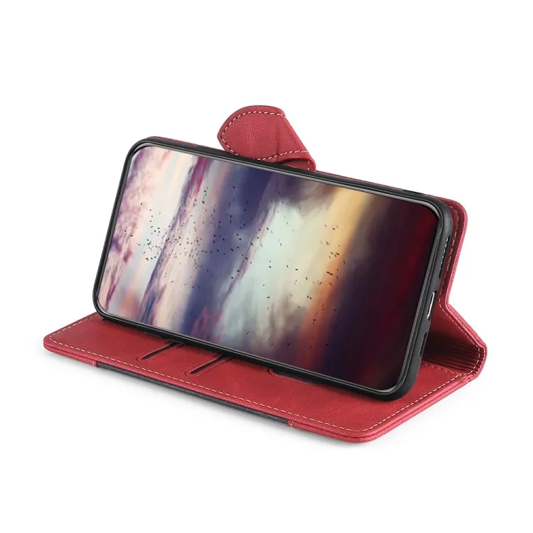 For Samaung Galaxy S22 5G Skin Feel Straw Hat Horizontal Flip Leather Case with Holder  Card