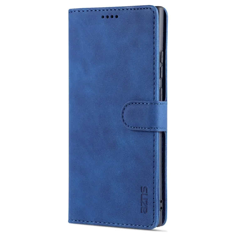 For Samsung Galaxy Note20 AZNS Skin Feel Calf Texture Horizontal Flip Leather Case with Card Slots