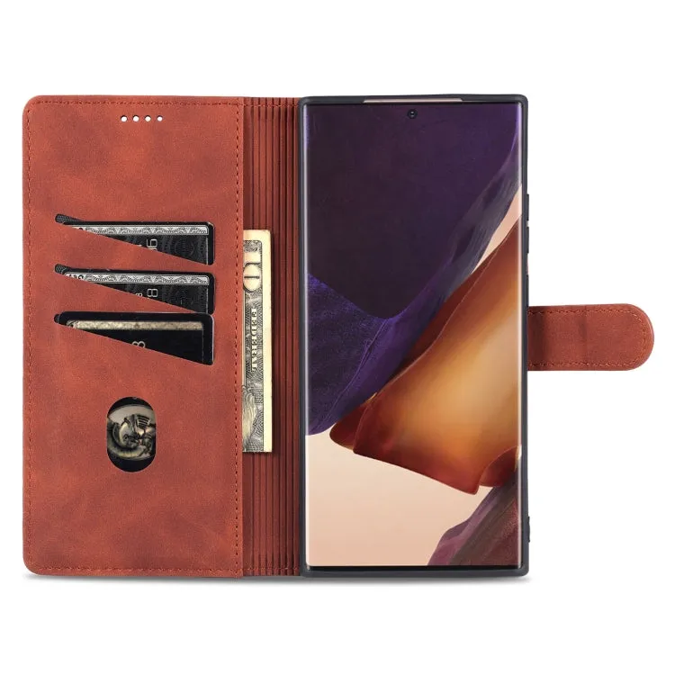 For Samsung Galaxy Note20 AZNS Skin Feel Calf Texture Horizontal Flip Leather Case with Card Slots