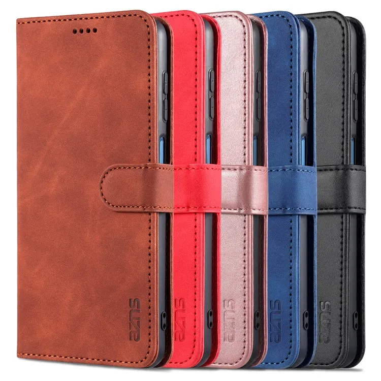 For Samsung Galaxy Note20 AZNS Skin Feel Calf Texture Horizontal Flip Leather Case with Card Slots