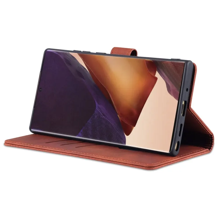 For Samsung Galaxy Note20 AZNS Skin Feel Calf Texture Horizontal Flip Leather Case with Card Slots