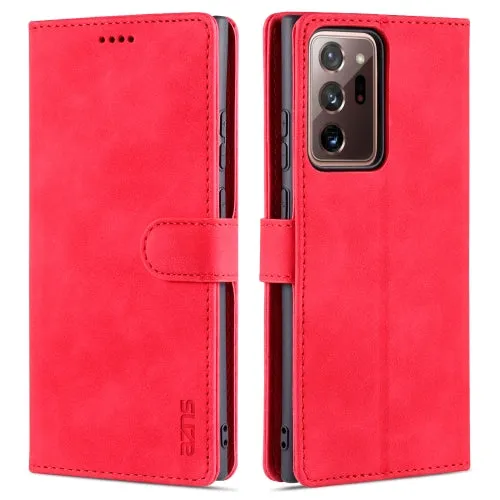 For Samsung Galaxy Note20 AZNS Skin Feel Calf Texture Horizontal Flip Leather Case with Card Slots