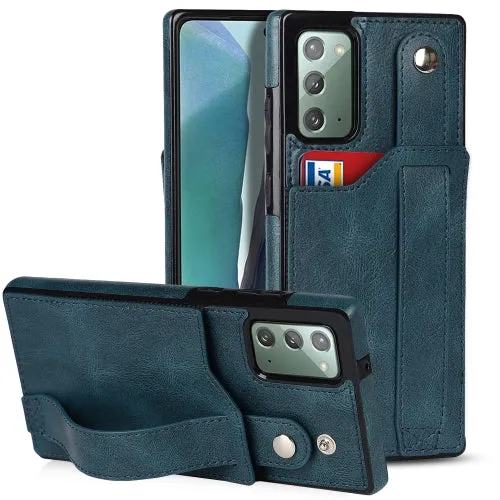 For Samsung Galaxy Note20 Crazy Horse Texture Shockproof TPU   PU Leather Case with Card Slot