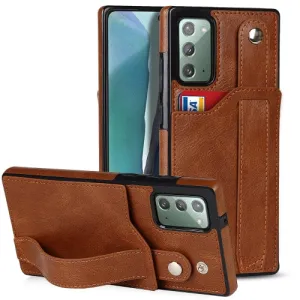 For Samsung Galaxy Note20 Crazy Horse Texture Shockproof TPU   PU Leather Case with Card Slot