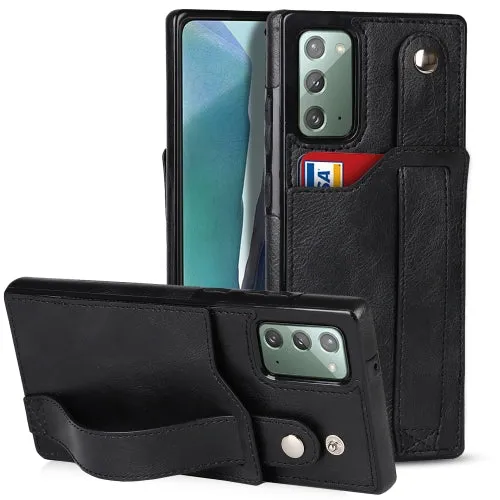 For Samsung Galaxy Note20 Crazy Horse Texture Shockproof TPU   PU Leather Case with Card Slot