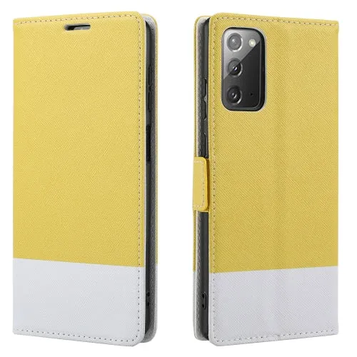 For Samsung Galaxy Note20 Cross Texture Magnetic Horizontal Flip Leather Case with Card Slots