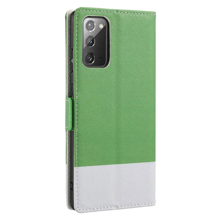 For Samsung Galaxy Note20 Cross Texture Magnetic Horizontal Flip Leather Case with Card Slots
