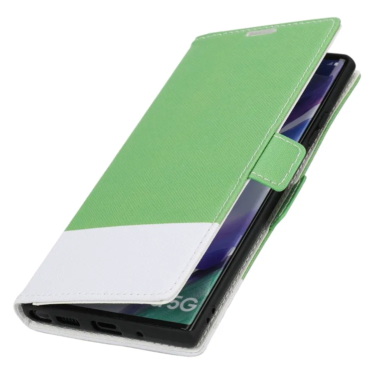 For Samsung Galaxy Note20 Cross Texture Magnetic Horizontal Flip Leather Case with Card Slots