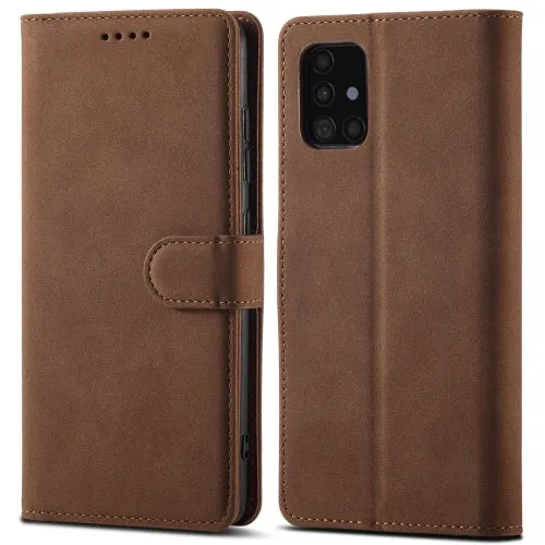 For Samsung Galaxy Note20 Frosted Anti-theft Brush Horizontal Flip Leather Case with Holder