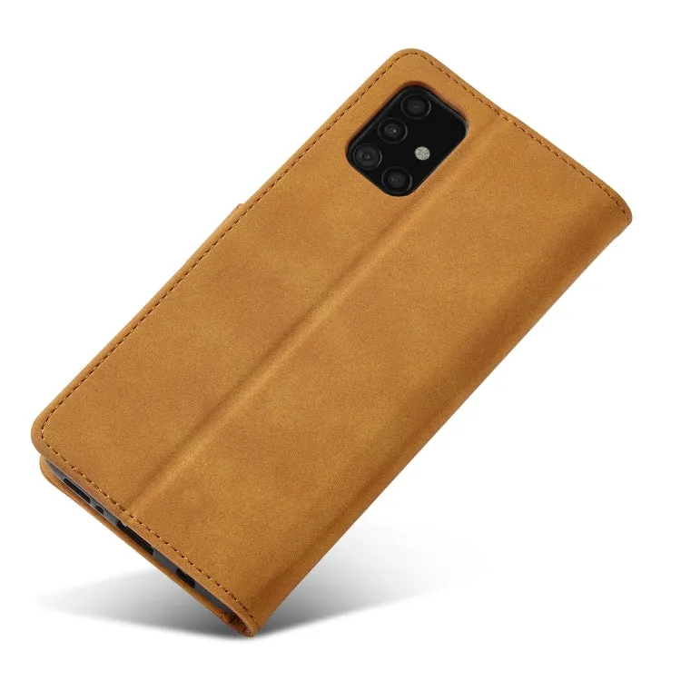 For Samsung Galaxy Note20 Frosted Anti-theft Brush Horizontal Flip Leather Case with Holder