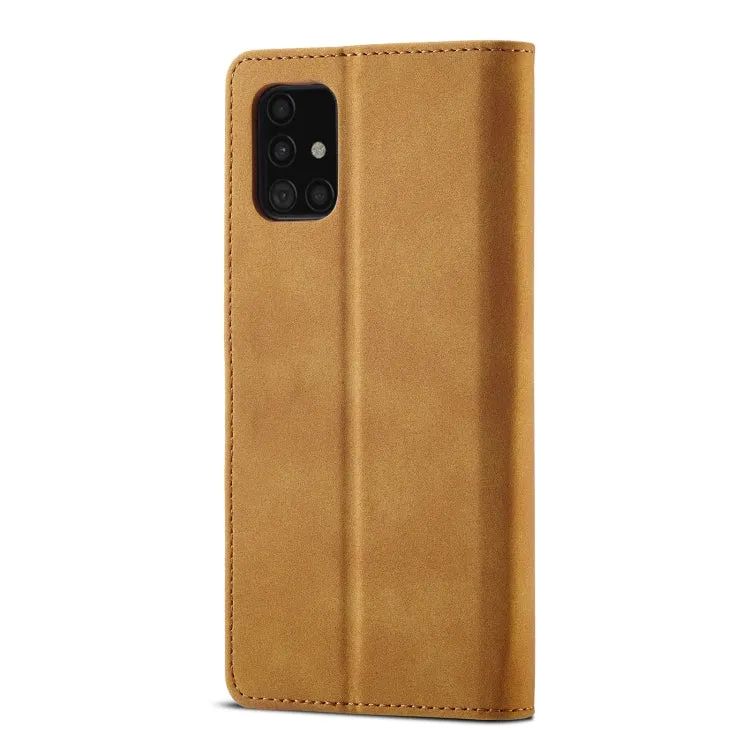 For Samsung Galaxy Note20 Frosted Anti-theft Brush Horizontal Flip Leather Case with Holder