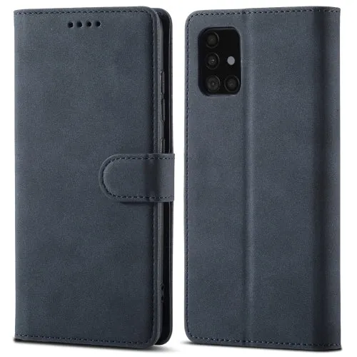 For Samsung Galaxy Note20 Frosted Anti-theft Brush Horizontal Flip Leather Case with Holder