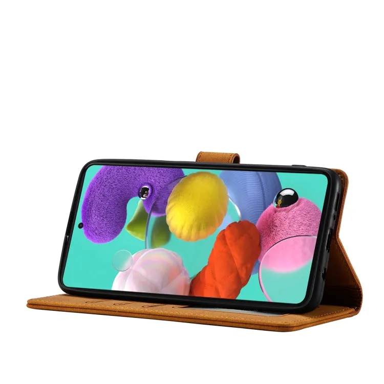 For Samsung Galaxy Note20 Frosted Anti-theft Brush Horizontal Flip Leather Case with Holder