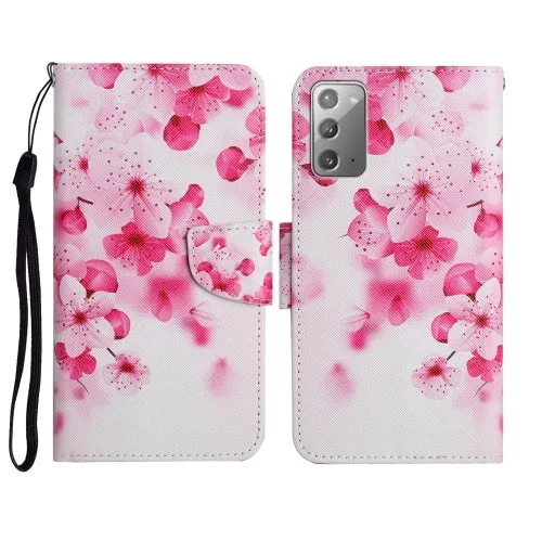 For Samsung Galaxy Note20 Painted Pattern Horizontal Flip Leather Case with Holder  Card Slot