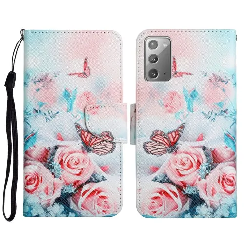 For Samsung Galaxy Note20 Painted Pattern Horizontal Flip Leather Case with Holder  Card Slot