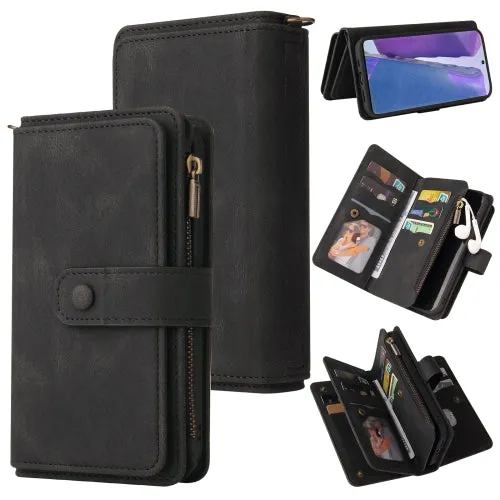 For Samsung Galaxy Note20 Skin Feel PU   TPU Horizontal Flip Leather Case with Holder  15